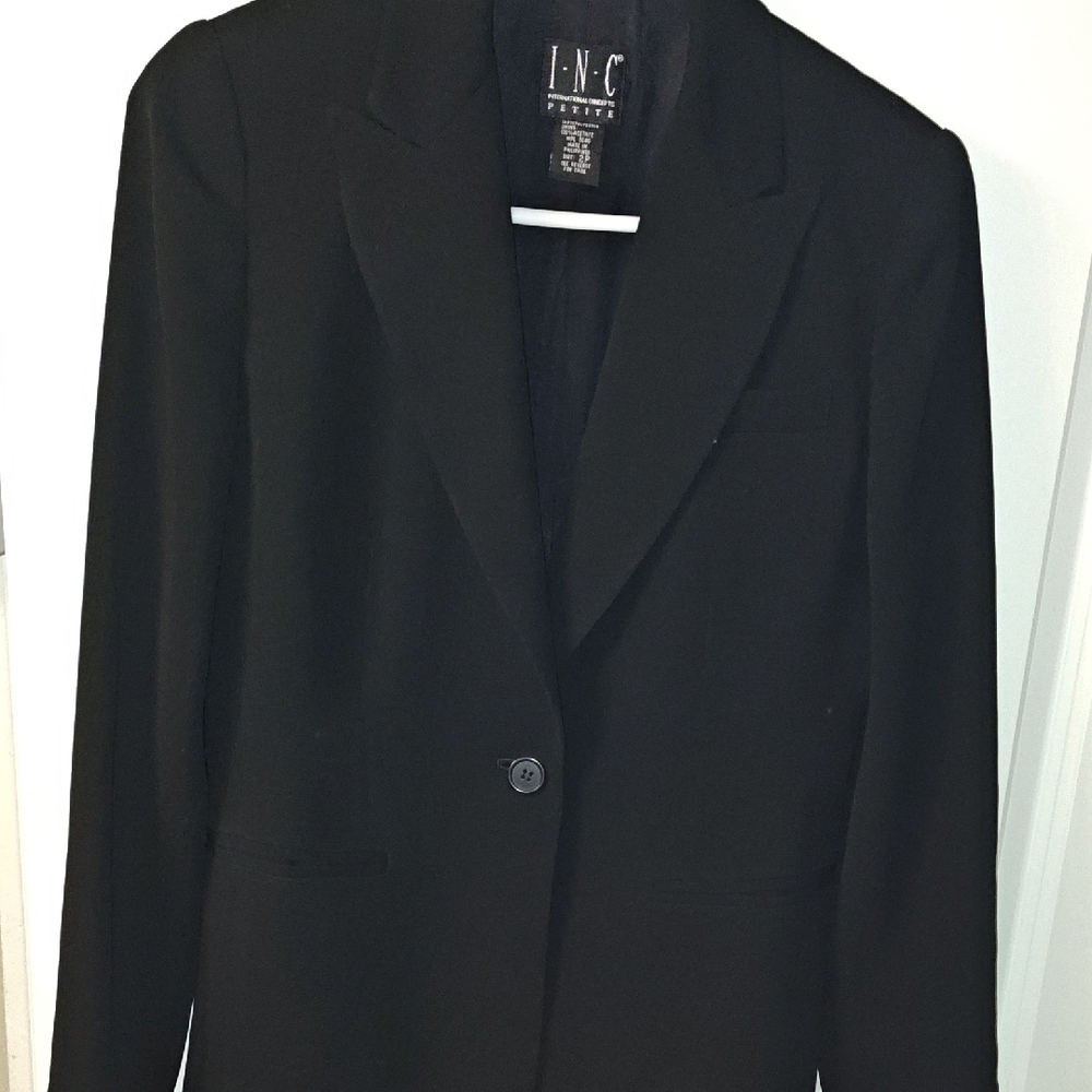 INC International Concepts Women's Classic Black Blazer